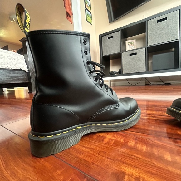 Dr. Martens Black Leather Lace-Up Boots - Picture 4 of 15